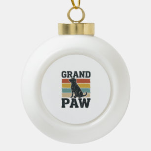 Grote Poot Vintage Hond Opa T-shirt Ontwerp_1 Keramische Bal Ornament