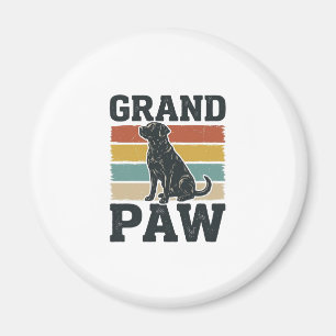 Grote Poot Vintage Hond Opa T-shirt Ontwerp_1 Magneet