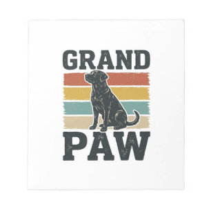 Grote Poot Vintage Hond Opa T-shirt Ontwerp_1 Notitieblok