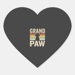 Grote Poot Vintage Hond Retro Hart Sticker
