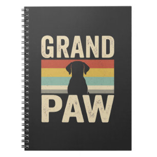 Grote Poot Vintage Hond Retro Notitieboek