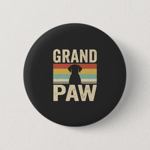 Grote Poot Vintage Hond Retro Ronde Button 5,7 Cm