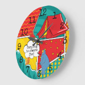 Grote  "Pop Art Camp" Klok (Hoek)