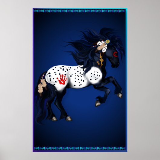 Grote Poster van het Pony Appaloosa-oorlog (Voorkant)