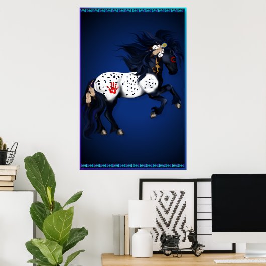 Grote Poster van het Pony Appaloosa-oorlog (Thuiskantoor)