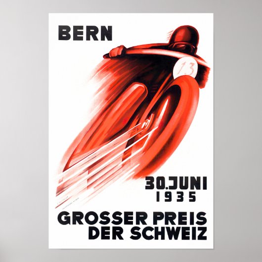 Grote Prijs  race Bern 1935 Poster (Voorkant)
