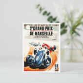 Grote Prijs race van Marseille 1947 Briefkaart (Staand voorkant)