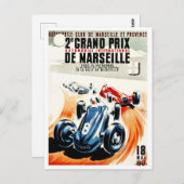 Grote Prijs race van Marseille 1947 Briefkaart (Voorkant / Achterkant)
