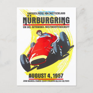 Grote Prijs wedstrijden in Nurburgring 1957 Briefkaart