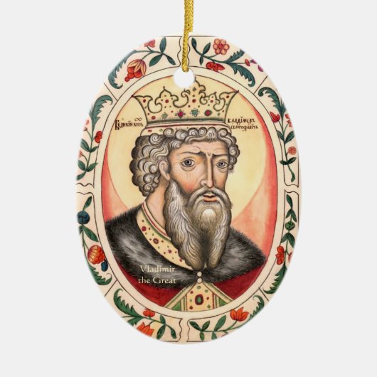 Grote Prinsen van Kiev Keramische Kerst Ornament (Voorkant)