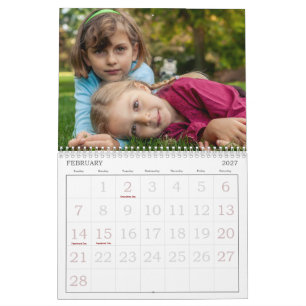 Grote Print 2027 Gepersonaliseerde Familie Foto Kalender