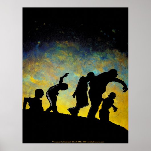 GROTE Processie voor snelle Zombie Canvas afdrukke Poster (Voorkant)