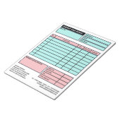 Grote professionele zakelijke factuur/offerte notitieblok (Schuin)