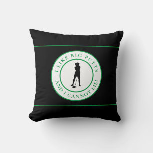 Grote putjes Funny Lady Golf Modern Zwart Groen Sc Kussen