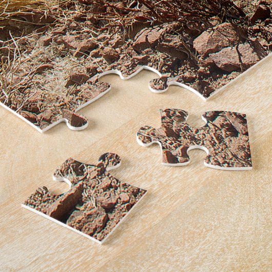 Grote puzzel met een prachtig landschap Uitzicht Legpuzzel (Zijkant)