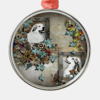 grote pyreenhond metalen ornament