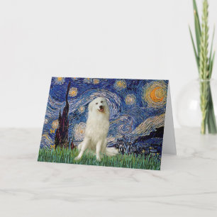 Grote Pyreneeën (3) in Sterrennacht (Van Gogh) Bedankkaart