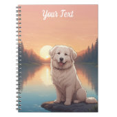 Grote Pyreneeën bij het meer Notitieboek (Voorkant)