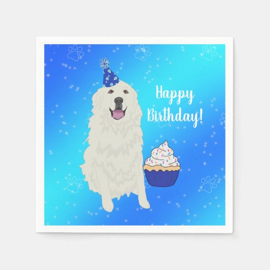  Grote Pyreneeën Birthday Servet (Voorkant)