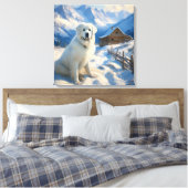 grote pyreneeën canvas afdruk (Insitu (Slaapkamer))