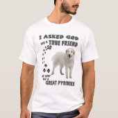 Grote Pyreneeën citeren mama papa Print, Pyrenese  T-shirt (Voorkant)