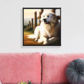 Grote Pyreneeën Dog Canvas Afdruk (Insitu (Woonkamer))