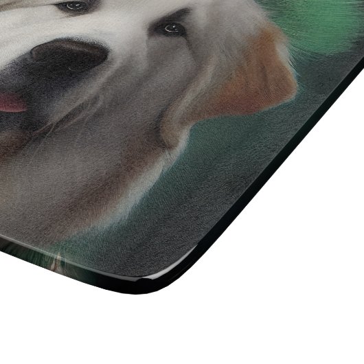 Grote Pyreneeën Dog in St. Patrick's Day Dress Snijplank (Hoek)