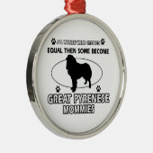 Grote Pyreneeën Dog-ontwerpen Metalen Ornament (Rechts)