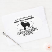 Grote Pyreneeën Dog-ontwerpen Ovale Sticker (Envelop)