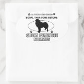 Grote Pyreneeën Dog-ontwerpen Ovale Sticker (Tas)