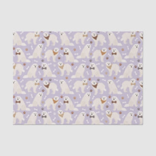 Grote Pyreneeën en Botten Tissuepapier