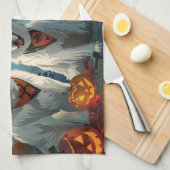 Grote Pyreneeën Halloween Spooky Theedoek (Quarter Fold)