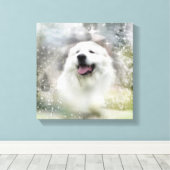 Grote Pyreneeën Holiday Scene Canvas Afdruk (Insitu (Houten vloer))