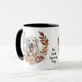 Grote Pyreneeën Hond Herfst krans Mok (Voorkant links)