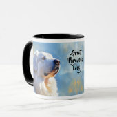 Grote Pyreneeën hond impressionistische verf Mok (Voorkant links)