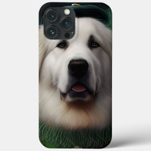Grote Pyreneeën hond in St. Patrick's Day jurk iPhone 13 Pro Max Hoesje