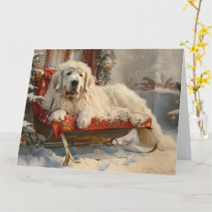 Grote Pyreneeën Hond Kerstfeest Kaart