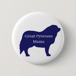 Grote Pyreneeën hond knop Ronde Button 5,7 Cm