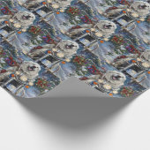 Grote Pyreneeën Hond Rijden Motorfiets Kerstmis Cadeaupapier (Hoek)