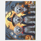 Grote Pyreneeën Honden Pompoen Halloween Grappig Fleece Deken (Voorkant)