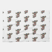 Grote Pyreneeën Hondenras Geo Silhouette Pset Theedoek (Horizontaal)