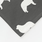 Grote Pyreneeën Hondenras Silhouettes Pattern Fleece Deken (Hoek)