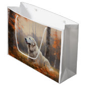 Grote Pyreneeën in de herfst laat Herfst inspirere Groot Cadeauzakje (Voorkant Gekanteld)