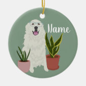  Grote Pyreneeën Keramisch Ornament (Voorkant)