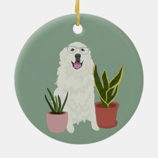  Grote Pyreneeën Keramisch Ornament (Achterkant)