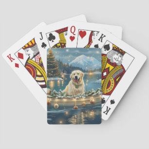 Grote Pyreneeën Kerst Feestelijke reis Pokerkaarten
