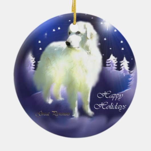 Grote Pyreneeën kerstcadeaus Ornament (Achterkant)