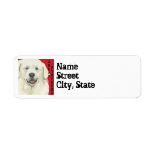 Grote Pyreneeën-kleurenblok Etiket