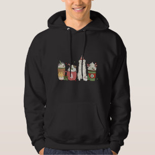 Grote Pyreneeën Koffie latte winter kersthond M Hoodie