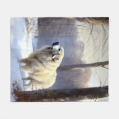 Grote Pyreneeën Laat het sneeuwen Kerstmis Fleece Deken (Voorkant (Horizontaal))